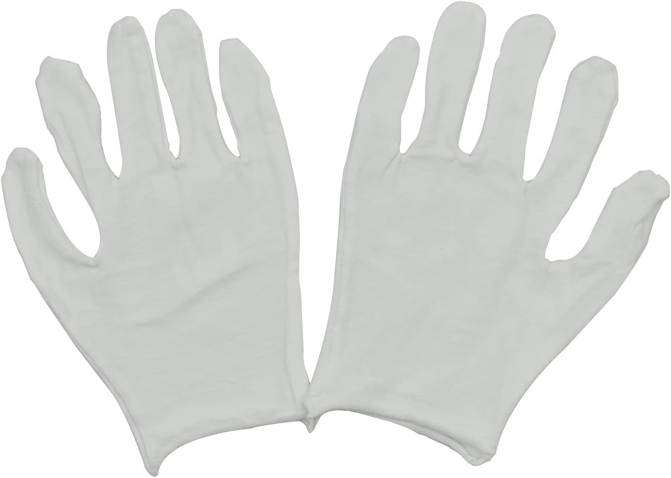 12 Pair White Cotton Gloves - 9 Inch Extra Large for Cosmetic Moisturizing & Jewelry Inspection