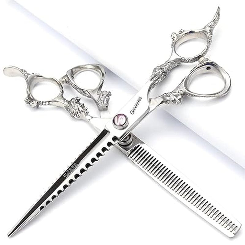 6/7/9 inch Professional Hair Cutting Thinning Scissors Barber Shears Hairdressing Salon Set (Cutting scissors) (7-inch 3pc)