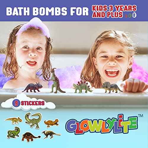 Bath Bombs | 9 Pack Organic Bath Bomb For Kids With Surprise Inside | Organic Bubble Bath Fizzies With Toys, Fun Birthday Gift And Stocking Stuffer for Boys and Girls, Perfect for Bath Time