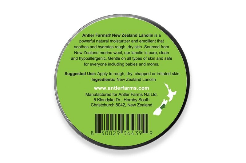 Antler Farms - 100% Pure New Zealand Lanolin, 100g, Skin Moisturizer and Protectant, Refined USP Grade Balm Lanolin Nipple Cream, Lip Balm