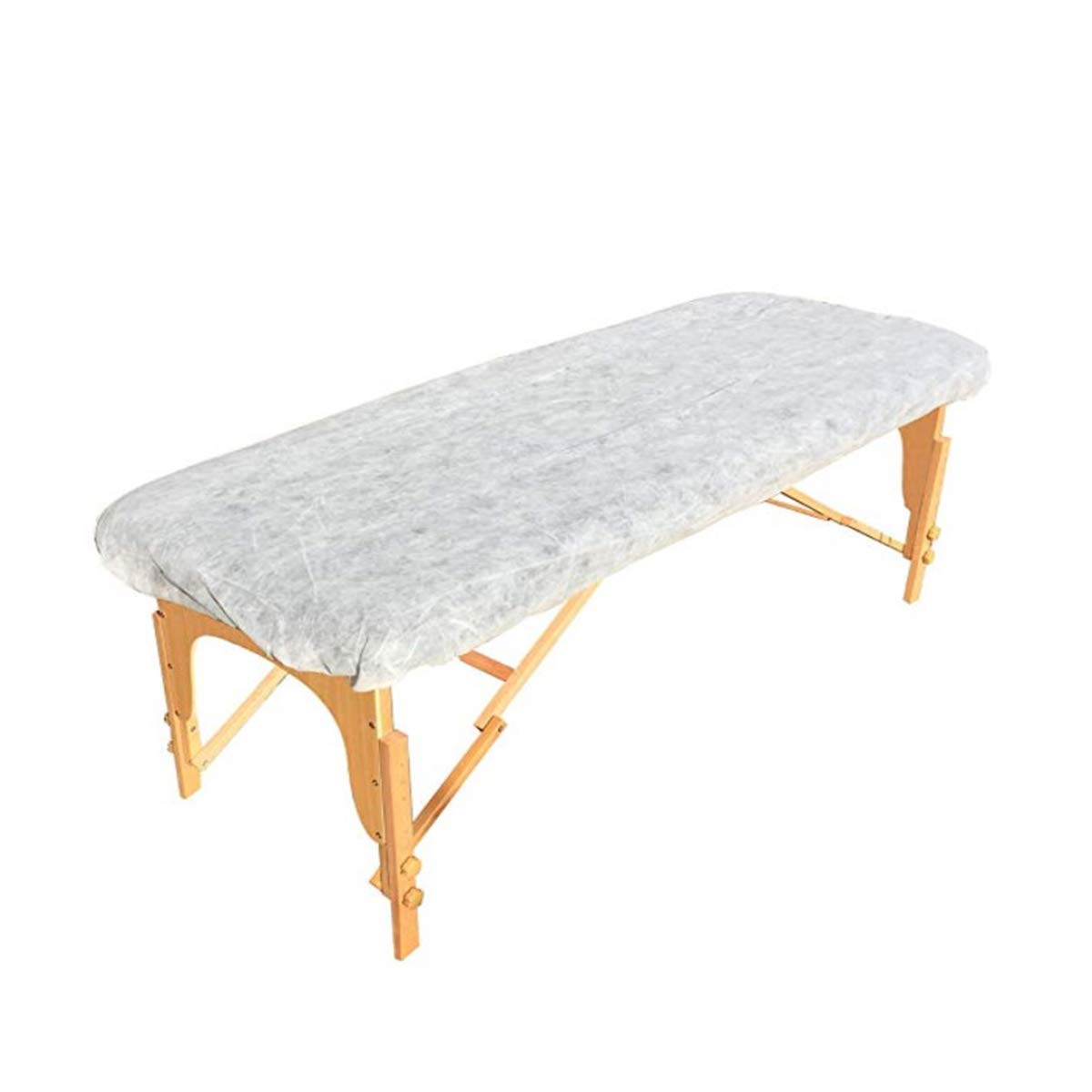 ZMDREAM Pack of 95 Fitted Massage Table Sheets and Disposable Fitted Headrest Covers White