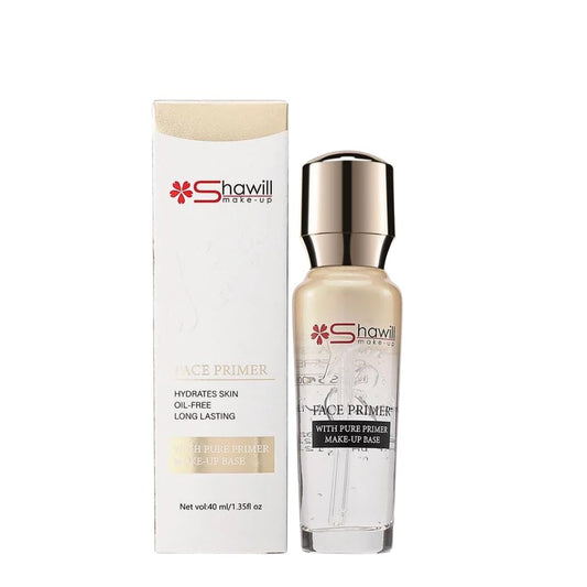 Shawill Long-Lasting Face Primer 40ml - Smooth Makeup Base for All Skin Types - Lightweight Hydrating Formula with Matte Finish - Minimizes Pores & Extends Wear