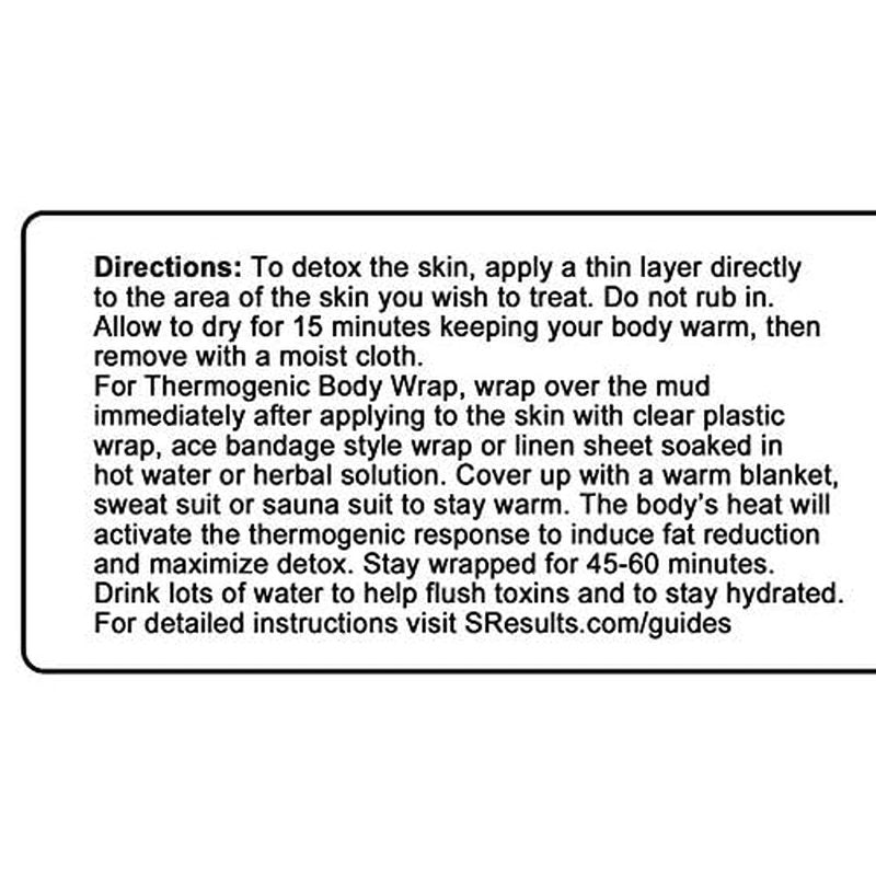 Detox Spa Mud Seaweed Enriched Anti-Cellulite Body Mask for Toning, Tightening and Improving Skin Health