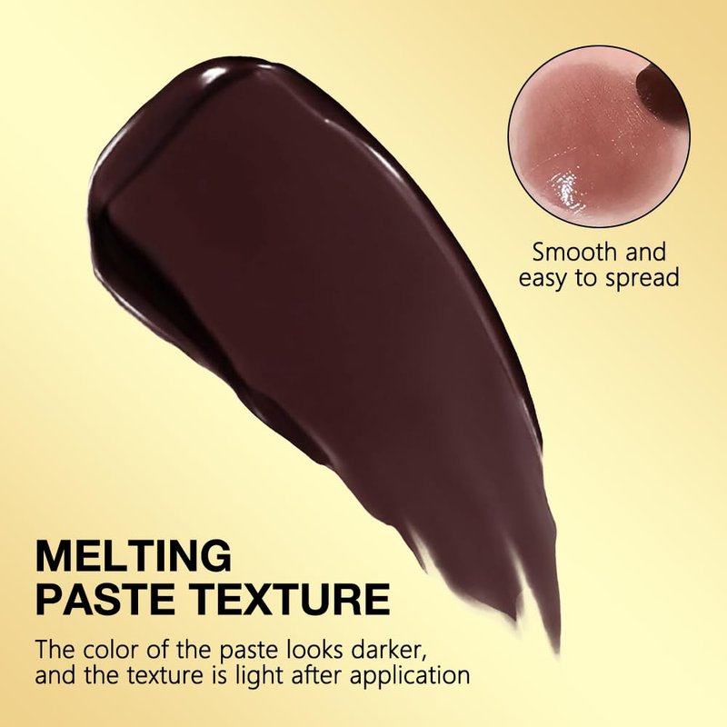 2Pcs Browm Honey Tinted Lip Stain Lip Balm Lip Gloss Lipstick, Sheer Hydrating Lip Stains Tint, Moisturizing Lip Color for All Skin Tones, Nourishing Lip Balm with a Hint of Natural Black Cherry