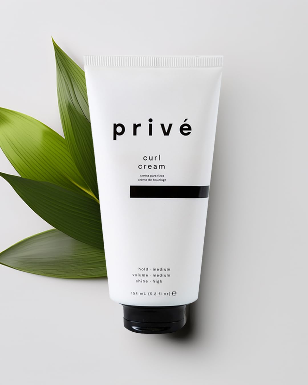 Prive Curl Cream for Curly Hair - Frizz Control and Curl Defining Cream with Bamboo, Green Tea and Baobab - Medium Hold Moisturizing Styling Cream - Silicone Free, Vegan - 5.9 oz