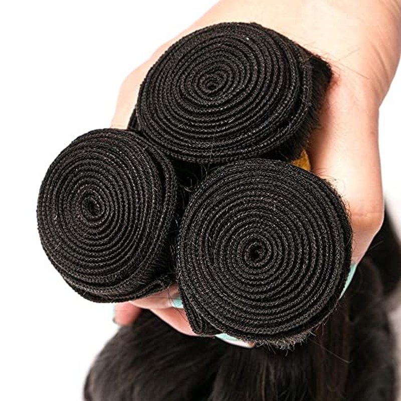 Body Wave Human Hair Bundles 26 26 26 Inch 12A Body Wave Bundles Human Hair 100% Unprocessed Brazilian Virgin Hair 3 Bundles Human Hair Weave Bundles Deals Real Human Hair Natural Black Color