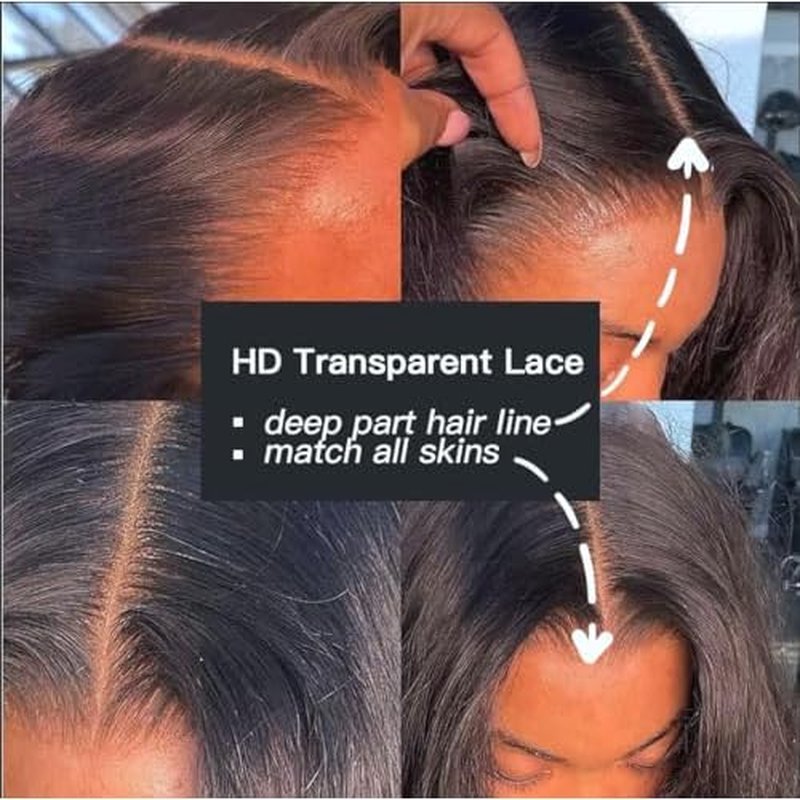 13x4 Lace Frontal Body Wave Human Hair HD Transparent Lace Frontal Closure With Baby Hair Skinlike 20inch 100% Virgin Brazilian 13x4 Body Wave Human Hair Frontal Closure Natural Black glueless