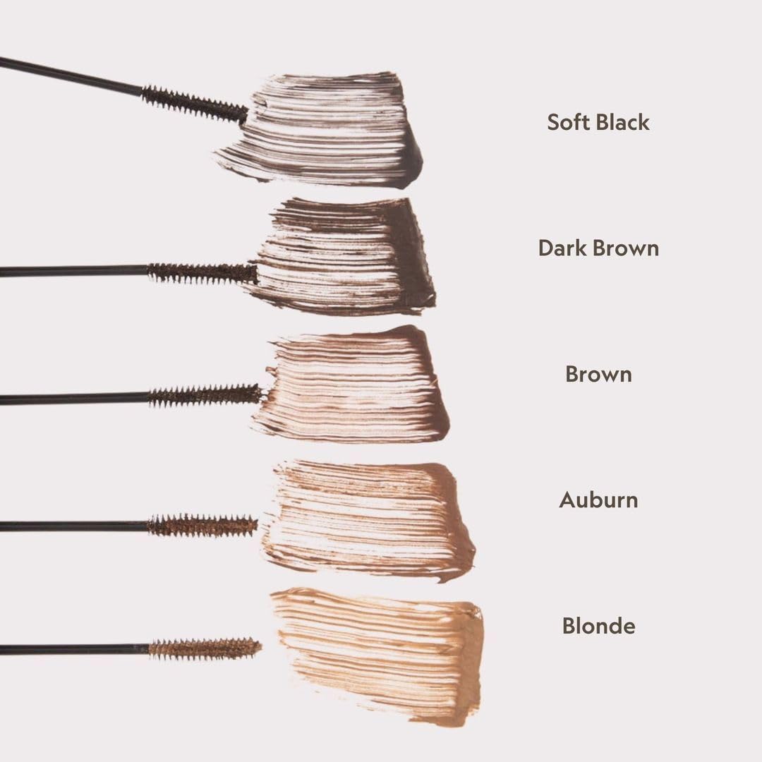 YENSA Brows On Brows Super Defining Tinted Eyebrow Gel - Long-Wear Shaping Eye Brow Gel with Superfoods for Color & Thickness - Combs, Shapes & Locks Eyebrows into Place - Dark Brown (0.17 oz)