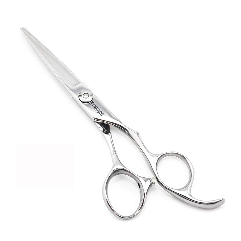 5.5" Barber Hair scissors Professional Hair Cutting Shears 440C Hair Cutting Scissors Shears Haircut Scissors Silvery Convex Blades KINSARO for Hairdresser Barber or Home Use