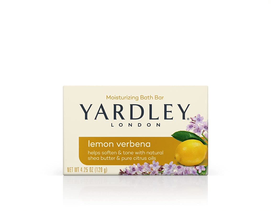 Yardley London Lemon Verbena with Shea Butter & Pure Citrus Oil Moisturizing Bar (Pack of 20)