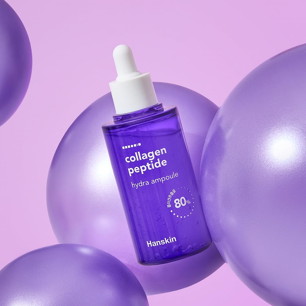 Hanskin Collagen Peptide Hydra Ampoule - Advanced Anti-Aging Serum with 80% Collagen | 90ml for Face & Neck Repair