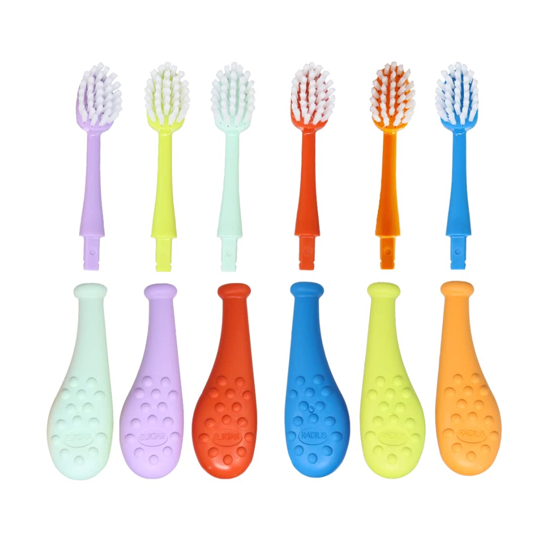 RADIUS Big Kidz Forever Brush Replaceable Head for Children, 6 Years and Up, BPA Free ADA Accepted for Growing Teeth and Gums, 2 Heads - Extra Soft