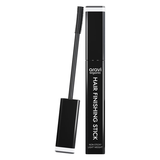 Aravi Organic Hair Finishing Stick - Flyaway Natural Styling Frizz Control - Smooth, Shiny & Non-Greasy Look - 0.5 FL Oz /15ml