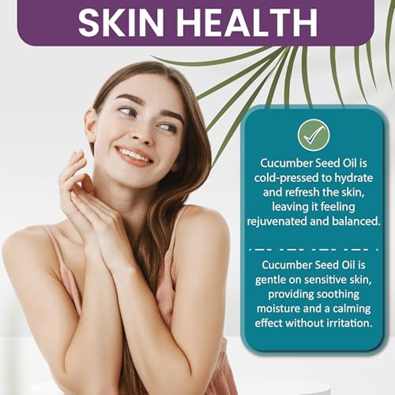 Dr Joe Lab Cucumber Seed Oil - Pure, Unrefined, Cold Pressed, Undiluted, Non-GMO, Virgin Carrier Oil for Skin, Hair, Nails, Body, Face, Beard - 1 Gallon - Nourishing Hydrating Moisturizing Bulk