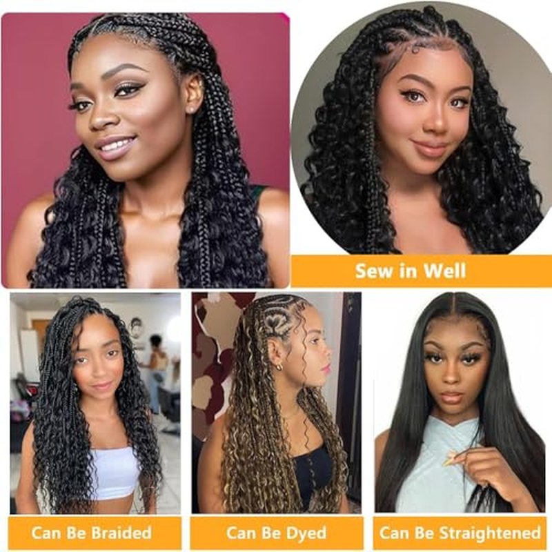 QTHAIR Water Wave Bulk Human Hair For Braiding, 16A, No Weft, 100% Unprocessed Brazilian Water Wave Virgin Hair, 3 Bundles, Micro Braiding (#1B(Natural Black), 22"-150g, Curly)