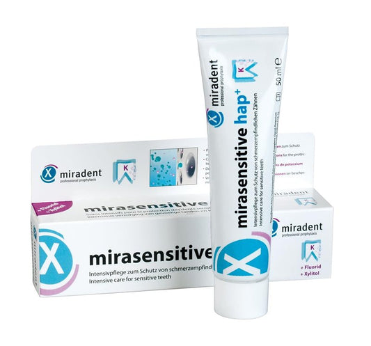 Miradent Toothpaste Mirasensitive hap+ for Sensitive Teeth 50ml Tube by Miradent