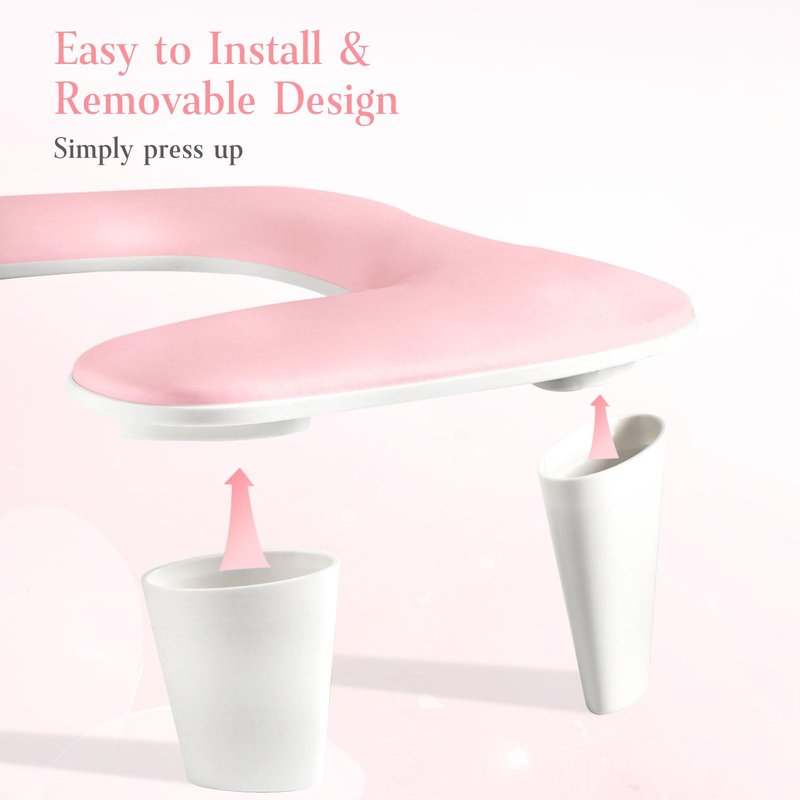 Arm Rest for Nails Tech: U-shaped Manicure Nail Arm Rest Stand Big White Armrest Microfiber PU Leather Hand Rest Pillow for Acrylic Nail Cushion