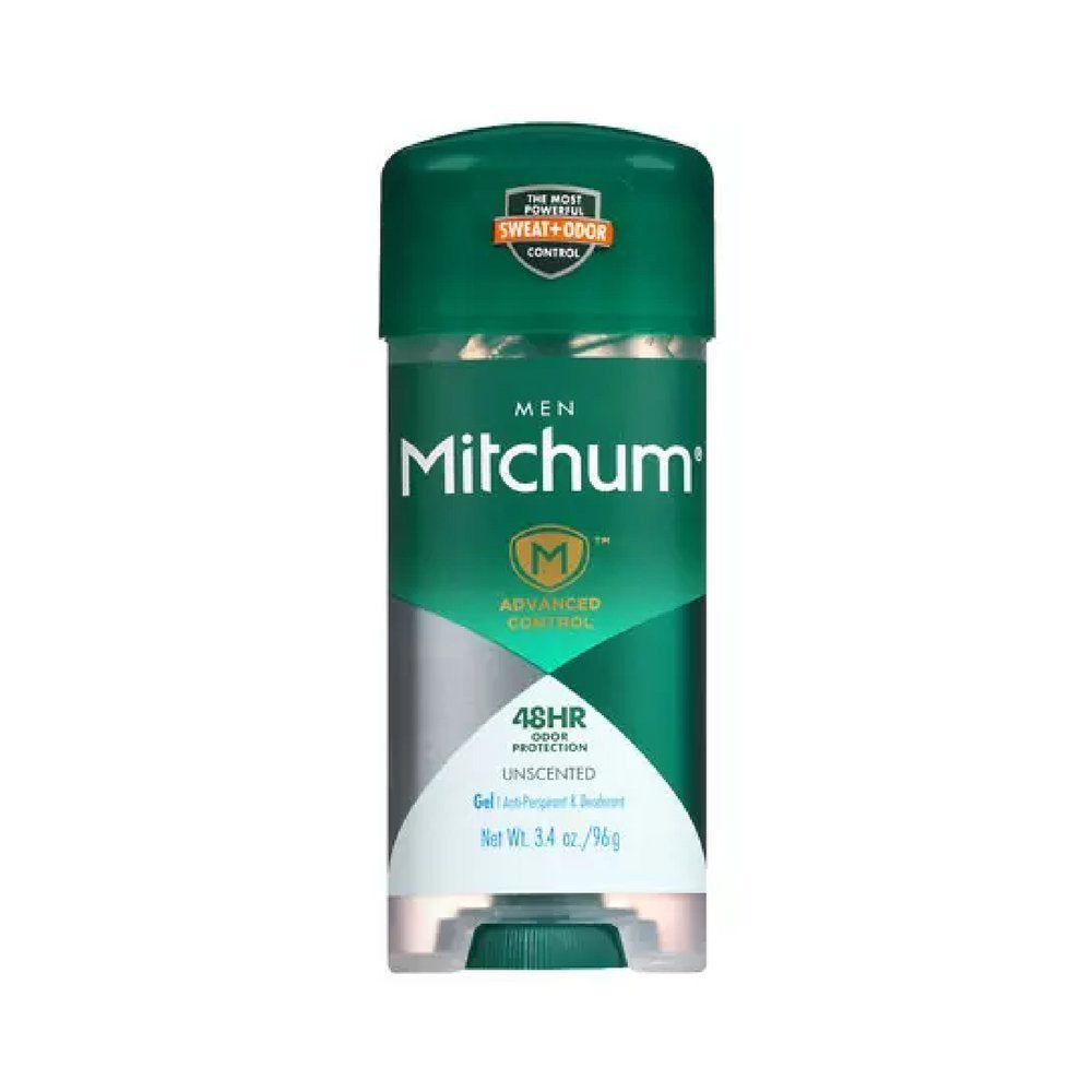 Mitchum Advanced Control Unscented Gel | Anti-Perspirant & Deodorant 3.4 oz - Pack of 5
