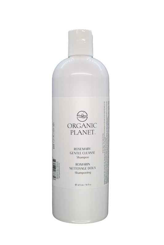 ORGANIC PLANET Rosemary Gentle Cleanse Shampoo - Stimulating Gel Formula with Organic Peppermint - Sulfate & Paraben Free Clarifying Wash - 16 fl oz