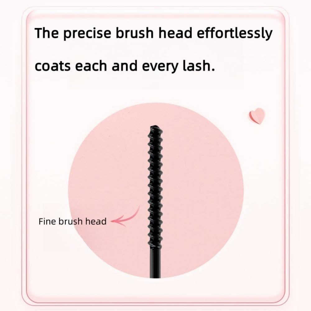 Waterproof Mascara for Tiny & Lower Lashes – Small Precision Brush, Volumizing Black Formula, No Clumping, Smudge & Humidity Resistant, All-Day Wear, Hypoallergenic Eye Makeup Gift， Black (1 Pc)