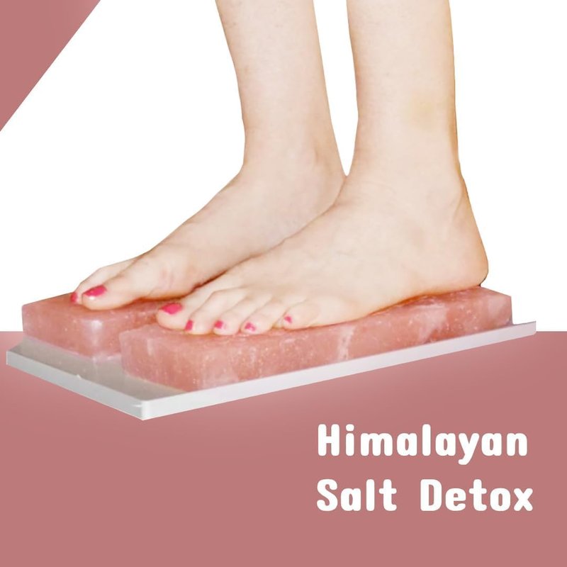 Himalayan Pink Salt Detox Blocks - Natural Foot & Hand Relief | Pack of 2 Salt Bricks (8x4x2)