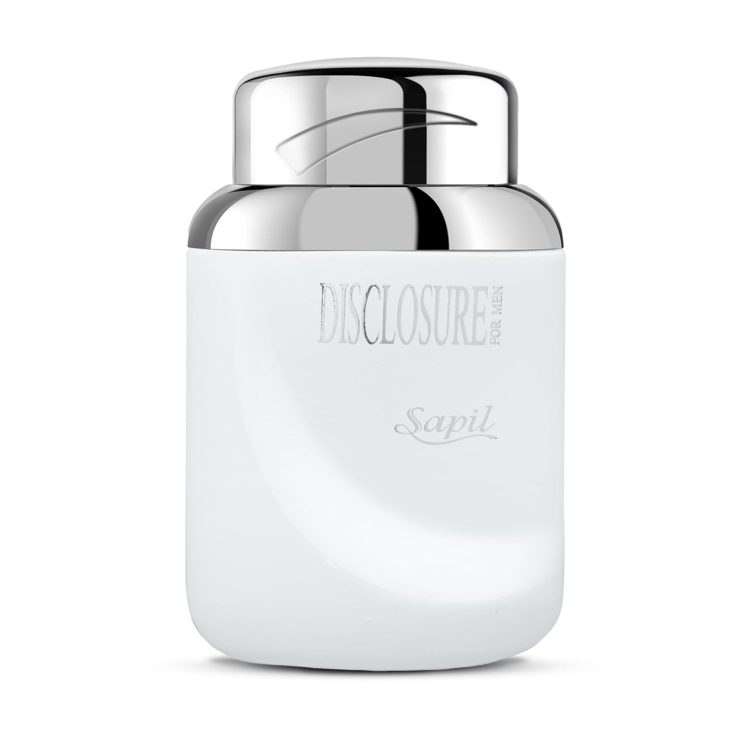 Sapil Disclosure White Perfume for Men - Long-Lasting Dubai Cologne - Woody Aromatic EDT Spray - 3.4 Oz (100 ml) - Ideal Men's Fragrance for Daily Wear