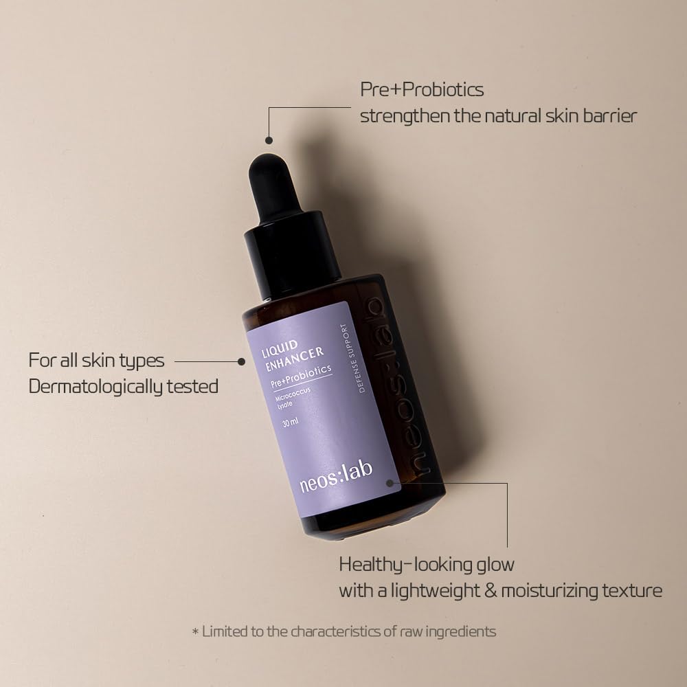 Liquid Enhancer Pre+Probiotics Facial Serum - Hydrating Skin Balancer with Ceramide | 1.01 fl. oz. (30ml)
