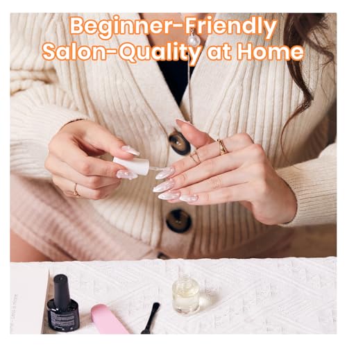 Beetles 2Pcs*20g Solid Nail Glue Gel, Tipex Soft Nail Tips Glue Super Strong for Acrylic Nails Extension Fake Nails Press On Nails, Christmas Nail Art, U V Light Required