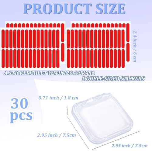 Press on Nail Box,30 Sets Display Case Artificial Nail Display Storage Box with 60 Pcs Adhesive Double Sided Tape Acrylic Nail Box Press On Nail Packaging for Nail Salon