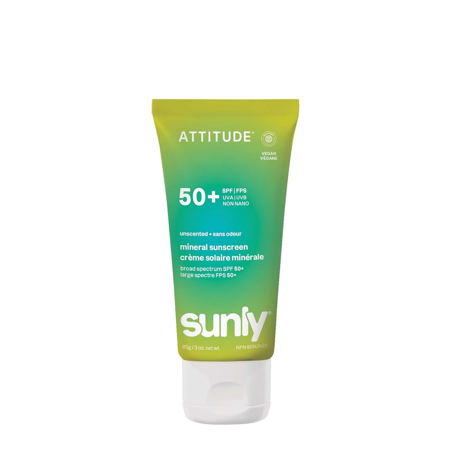 Mineral Sunscreen SPF 50 - Broad Spectrum Zinc Oxide, Lightweight & Vegan | 3 Oz, EWG Verified