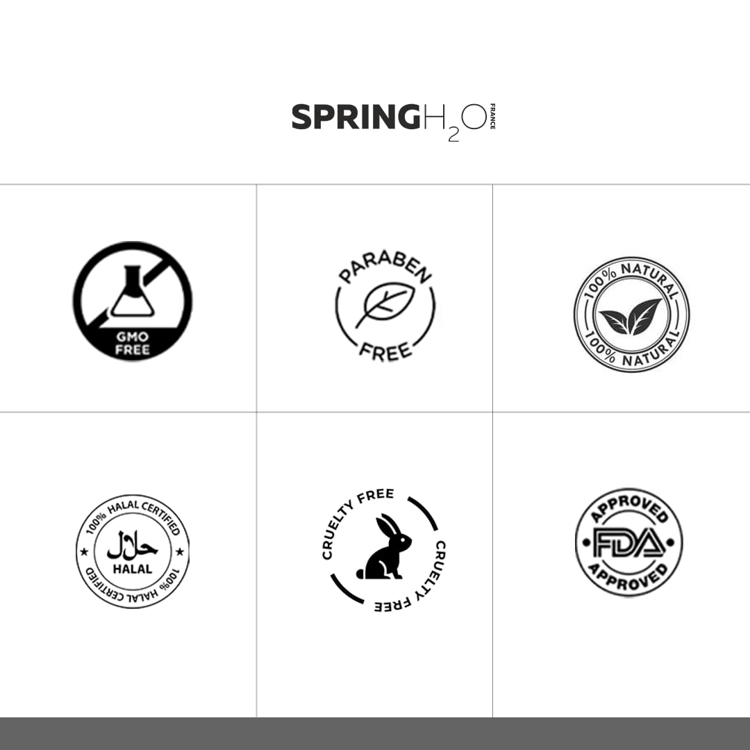 SPRING H2O Charcoal Facial Kit 50 gm| 2 in 1 Formula Brightning+Repair | Enriched with Organic Activated Charcoal & Aloevera Powder| Simple 5 Step