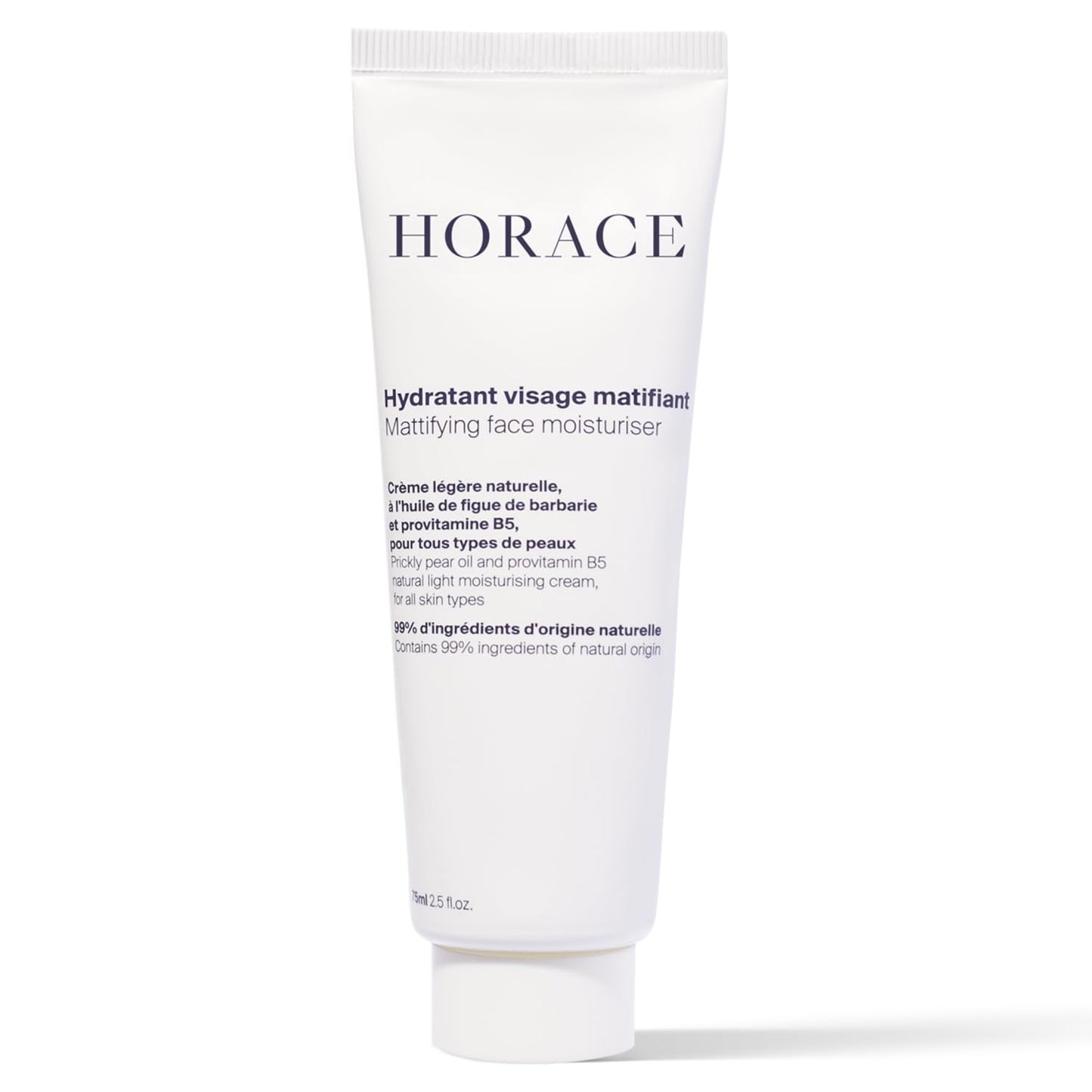Mattifying Face Moisturizer for Men | 96.6% Natural Ingredients, No Silicones or Mineral Oils – Unscented, 75 ml