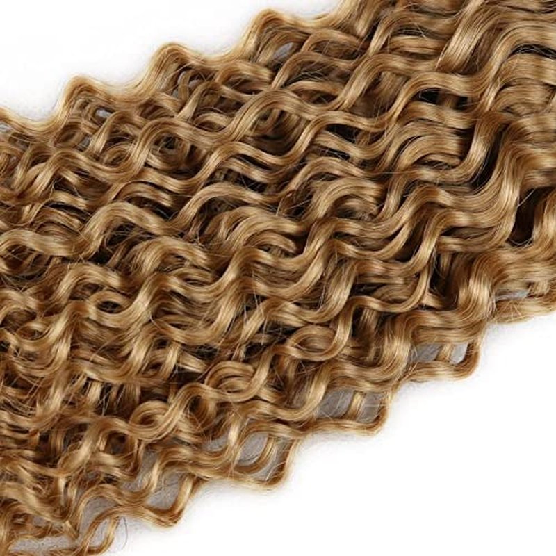 26 28 30 Inch Color 27 Bundles Human Hair Honey Blonde Curly Bundles Human Hair Brazilian Unprocessed Virgin Hair 3 Bundles Color 27 Kinky Curly Bundles Human Hair