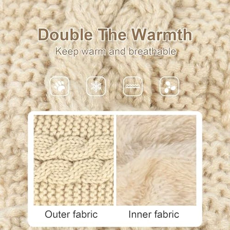 Ear Warmer Headbands for Women 2 Pack Thick Ear Muffs for Winter Women Fleece Head bands Ear Covers for Cold Weather Soft Stretch Head Wraps Accessories as a Gift for Christmas Other Occasions