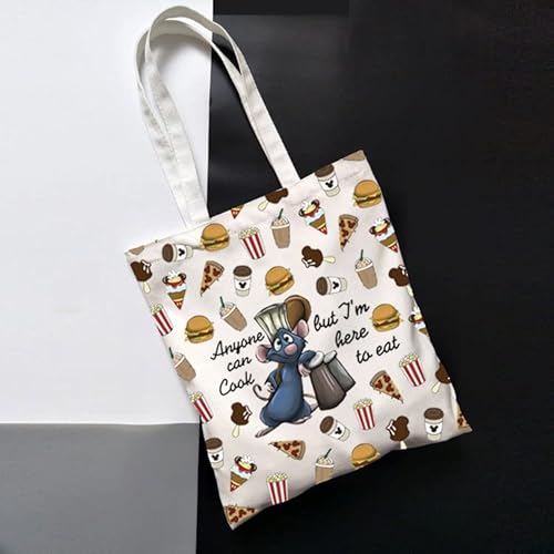 FOTAP Remy Quote Gift Anyone Can Cook Quote Makeup Bag Gift Remy Inspired Zipper Pouch Mouse Chef Cosmetic Bag (anyone cook Tote)