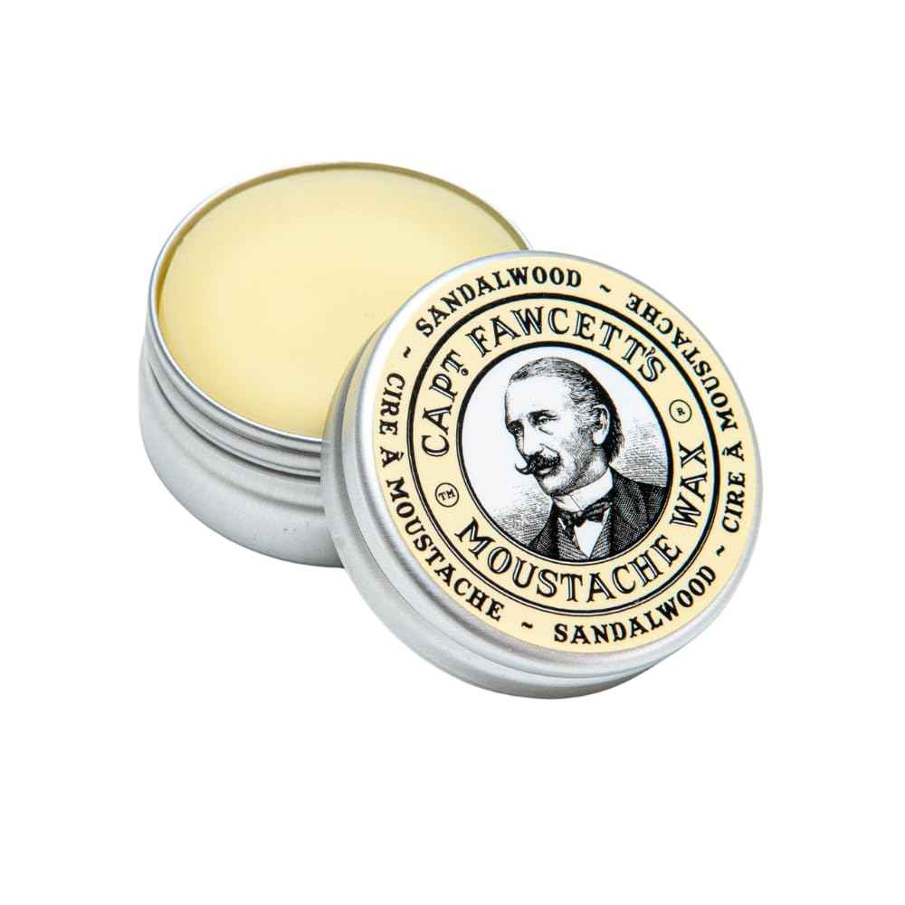 Captain Fawcett's Moustache Wax - Sandalwood (0.5 fl oz /15ml)