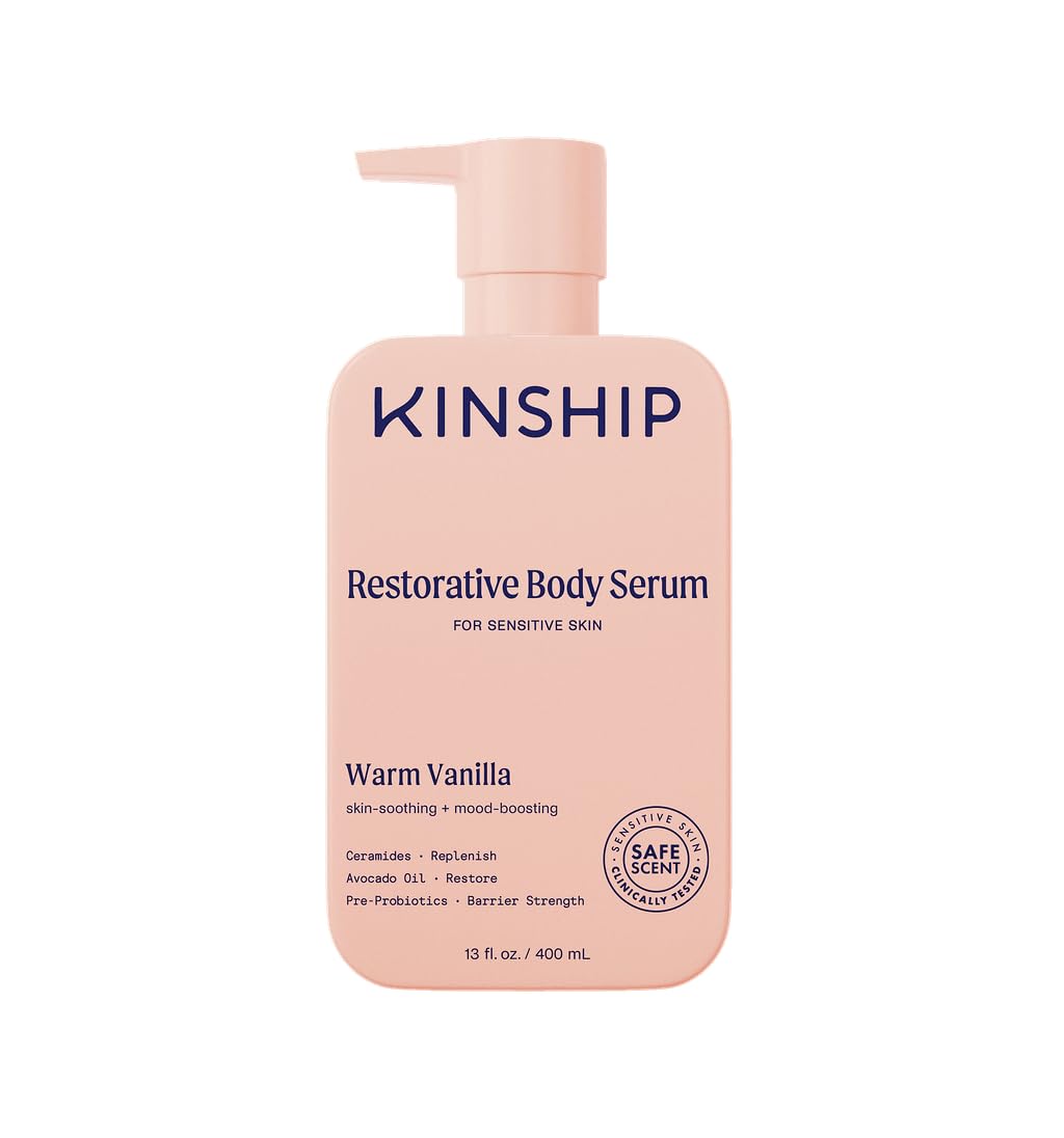 Kinship Restoring Body Serum for Dry Skin | Lightweight Hydrating Body Serum | Fragrance-Free, Vanilla, 13 oz