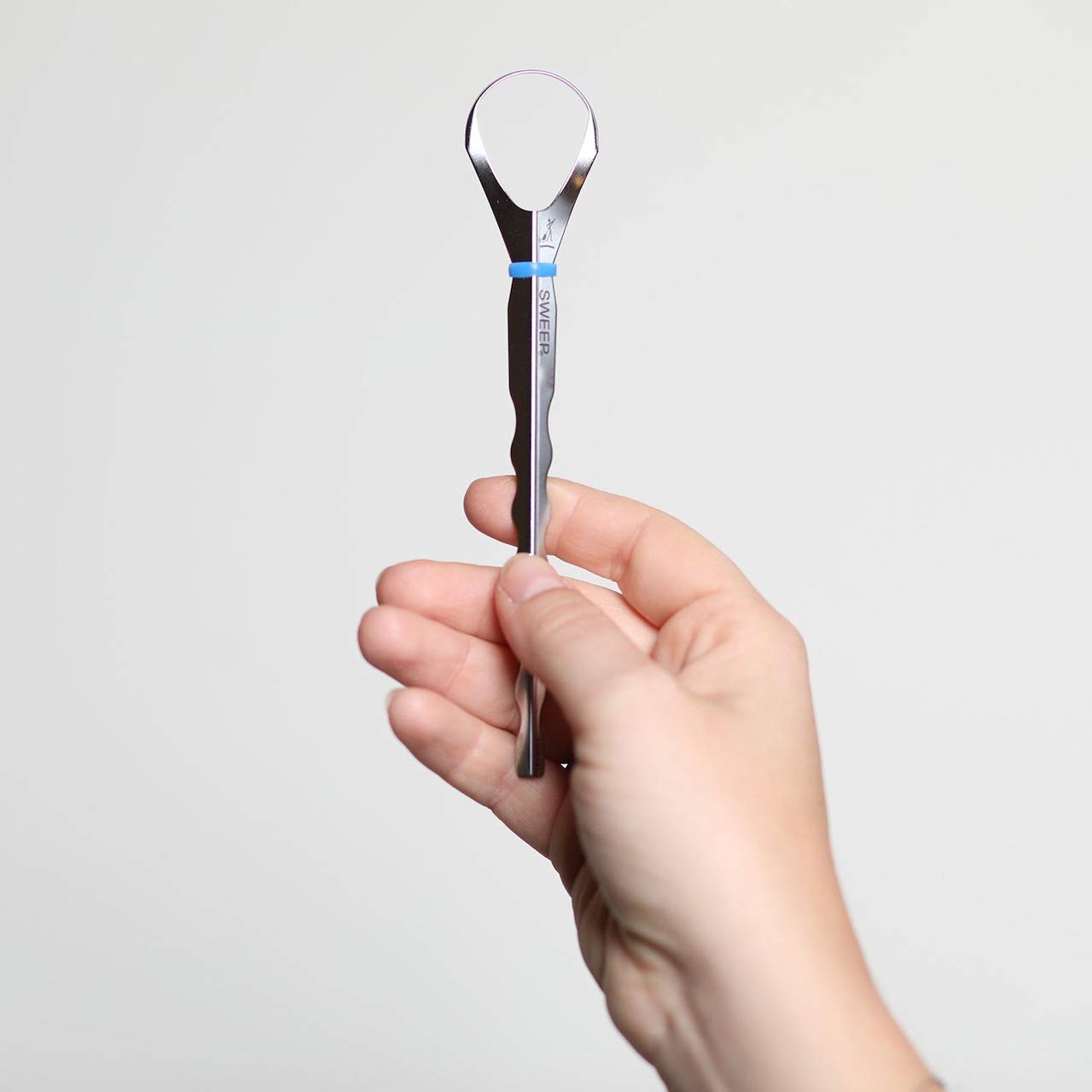 Tongue Sweeper Model T Sweep Medical Grade Stainless Steel Tongue Cleaner with Wider Cleaning Head, Reduce Bad Breath and Improve Taste, Preferred by Leading Dental Schools, Dishwasher Safe (2 Count)