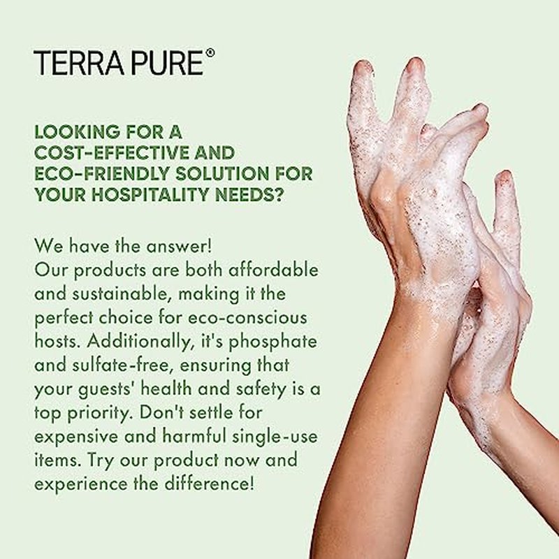 Terra Pure Hotel Hand & Body Wash Soap | Four Gallons | Designed to Refill Soap Dispensers (Set of 4)