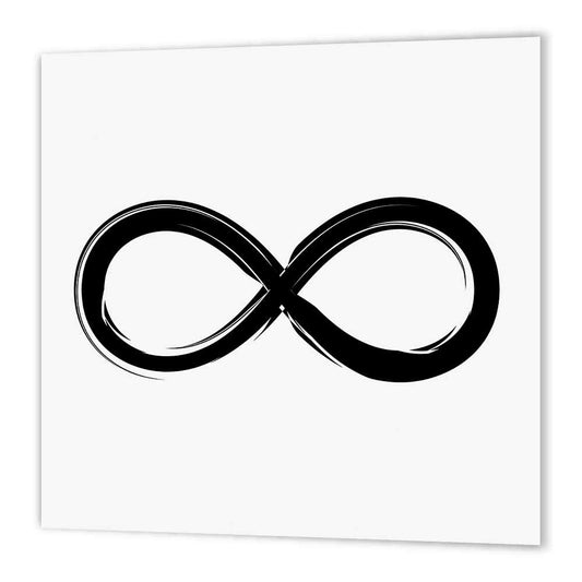 3dRose ht_41795_1 Drawn Infinity Symbol Black-Iron on Heat Transfer Paper for White Material, 8 by 8-Inch