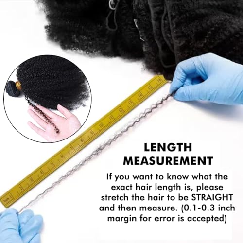 Mongolian Afro Kinky Curly Human Hair 3 Bundles (10 12 14 Inchs) Afro Curly Weave Hair Extensions for Black Women Unprocessed Virgin Hair Afro Kinky Human Hair Bundles Natural Color