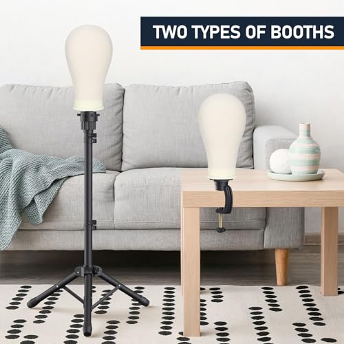 Wig Stand with Head, Height Adjustable Wig Stand, Wig Head Stand with Mannequin Head with Extra Wig head Clamp Stand