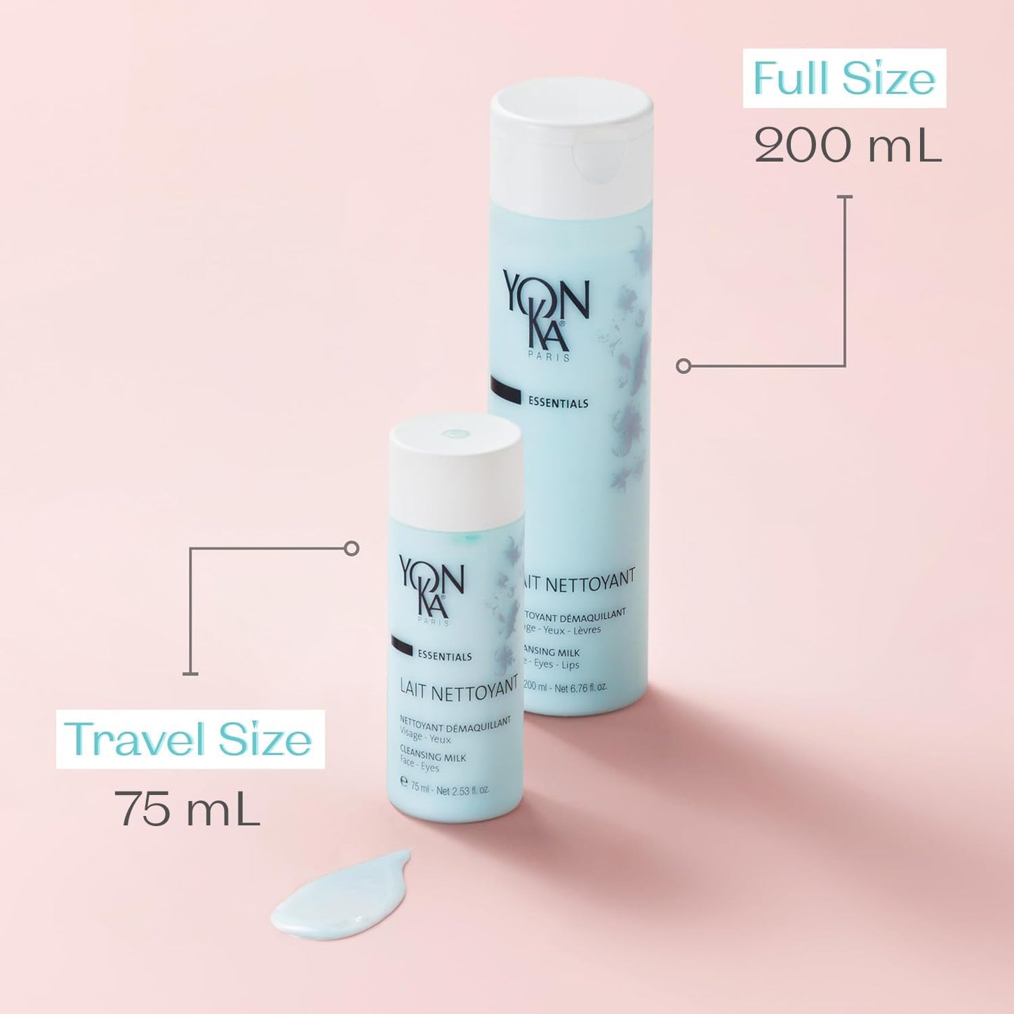 Yonka Gentle Milk Facial Cleanser - Daily Plant-Based Makeup Remover | All Skin Types, Paraben-Free