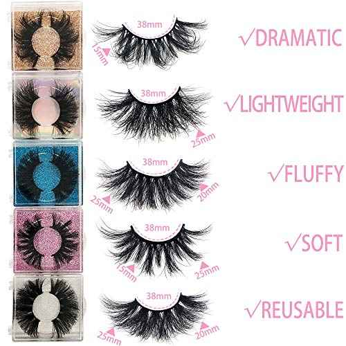 25MM Mink Eyelashes Wholesale Ninglash 10 Pack False Eyelashes, Christmas Gifts for Women Dramatic Real Mink EyeLashes, Thick HandMade Full Strip Lashes, Crueltyl Free Fluffy Lash, 3D Mink Lashes Bulk