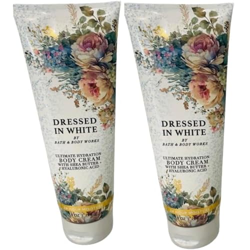 Bath & Body Works Dressed In White Ultimate Hydration Body Cream 8 Ounces Pack of 2