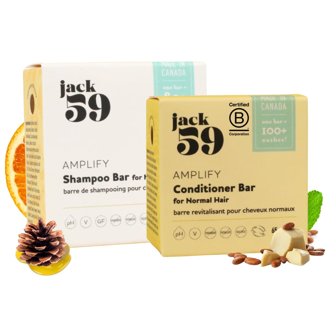 Natural Shampoo & Conditioner Set for Normal Hair - Boost Volume & Shine | 3 oz & 2 oz Pack