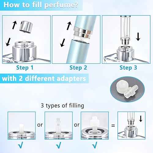 Refillable Perfume Atomizer Travel Bottle 3-Pack 5ml Leakproof Luxury Travel Perfume Refillable Bottle, Portable Fragrance Atomiser (Black & Gold & Silver)