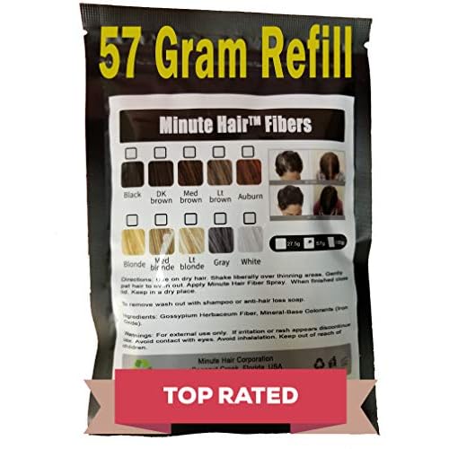 Hair Building Fibers , Hair Loss Concealer Black 57 Grams (2 oz) Minute Refill are compatible with all hair fiber applicator bottles