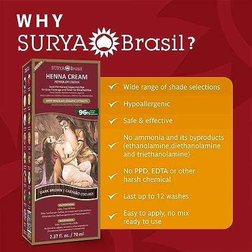 Surya Brasil Henna Dark Brown Cream - 2.37 Ounce