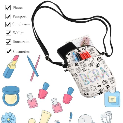 WCGCKO Behavior Therapist Gift Certified Behavior Analyst Gift BCBA Crossbody Purses Bag Messenger Bag For Women (BCBA boa CR)